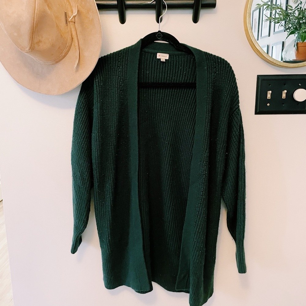 Forest green cardigan